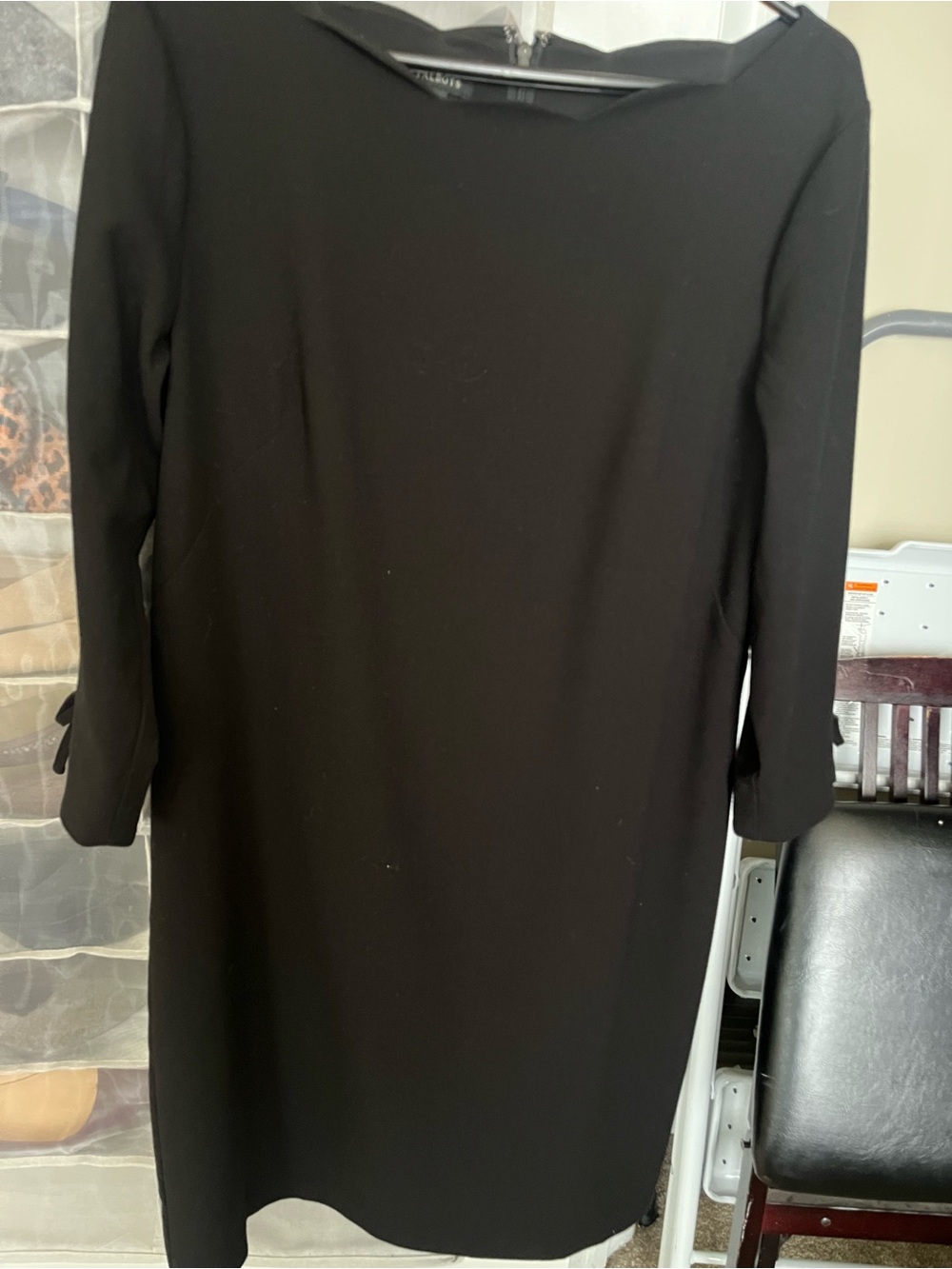 Talbots black 3/4 sleeved dress size 12